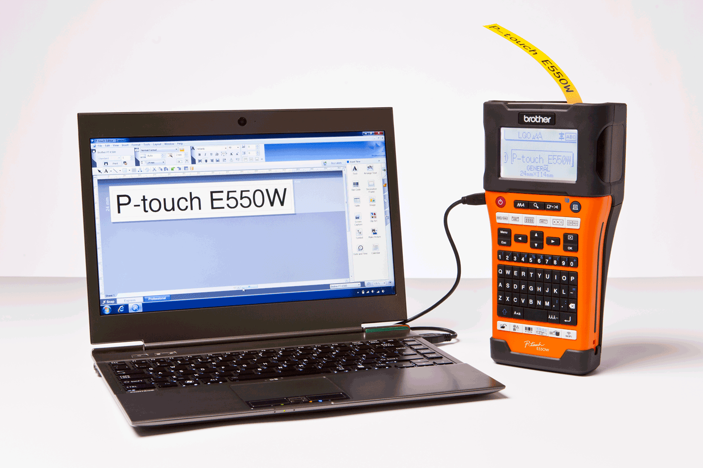 PT-E550WNIVP комплект с етикетен принтер за мрежова инфраструктура 6